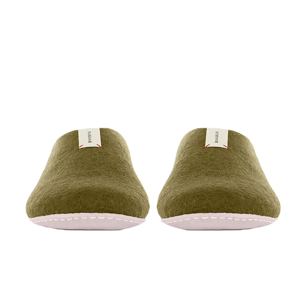 Baabuk Mel Wool Slippers Khaki