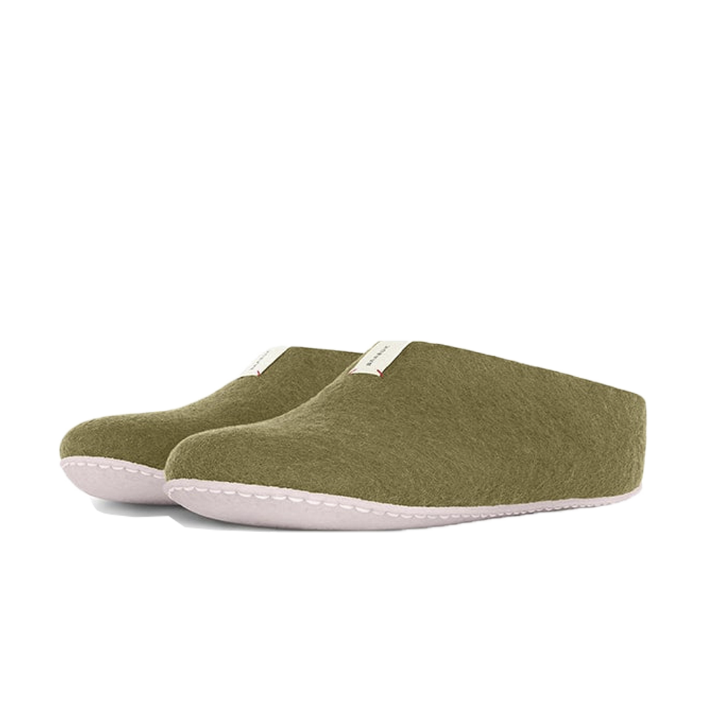 Baabuk Mel Wool Slippers Khaki