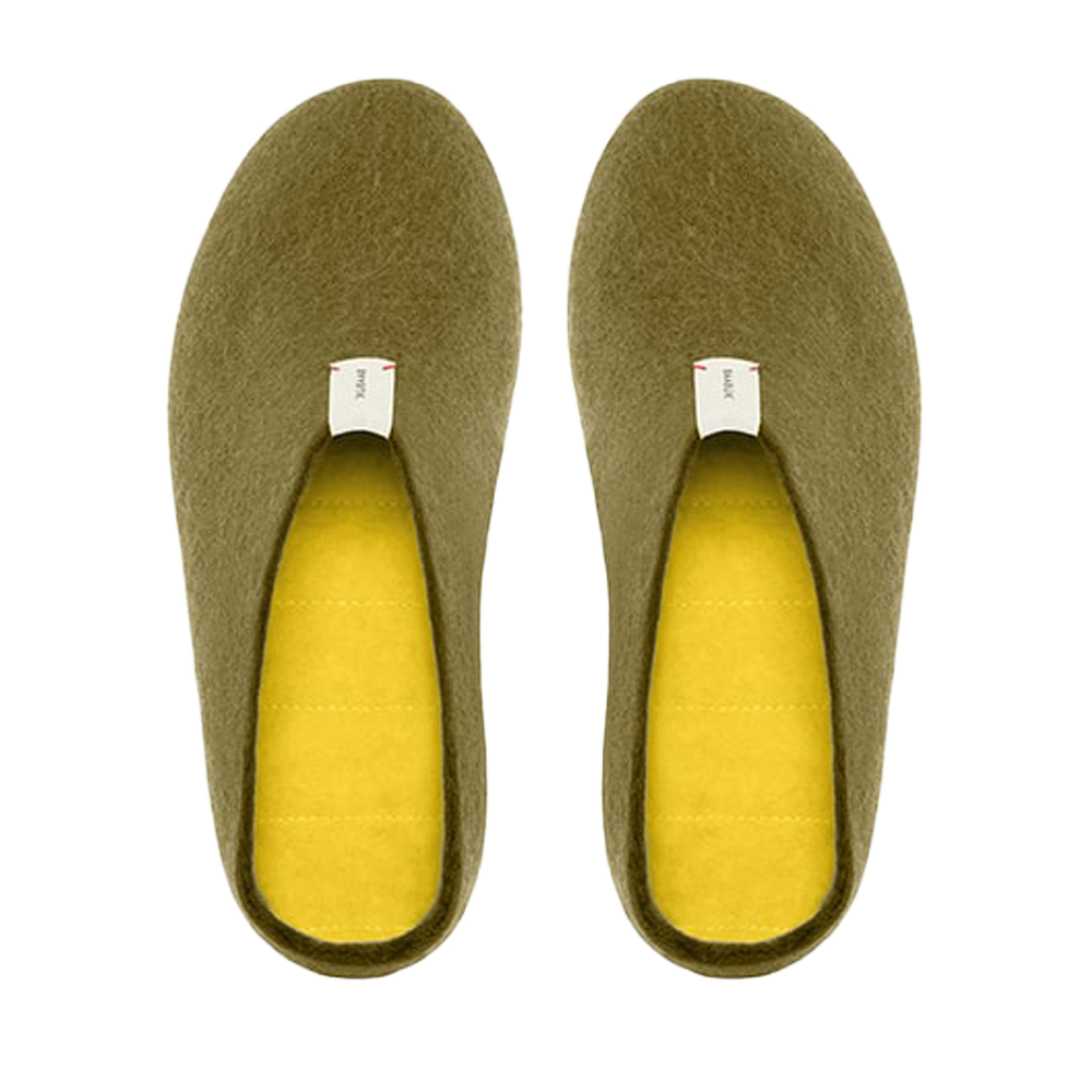 Baabuk Mel Wool Slippers Khaki