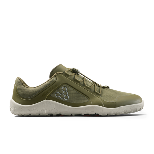 Vivobarefoot Primus Trail III All Weather FG Mens Dark Olive/White
