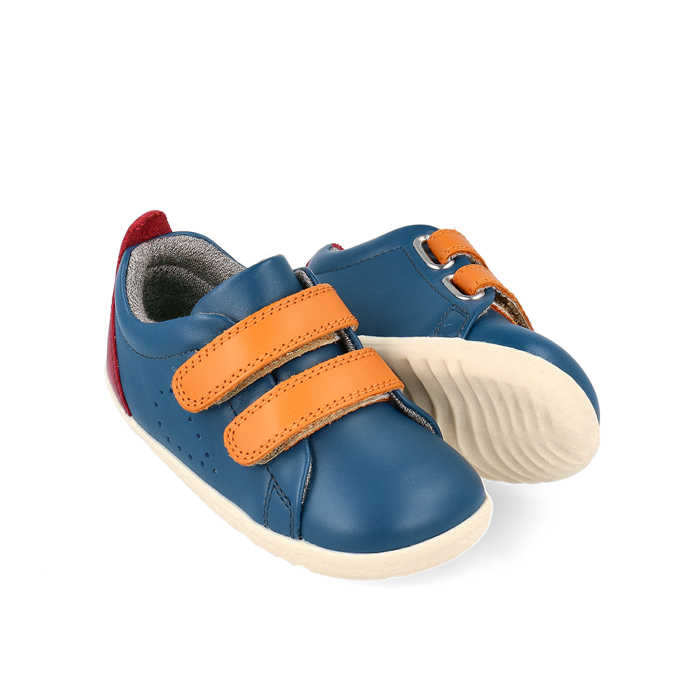 Bobux Step Up Grass Court Tidal Teal + Cranbery Combo