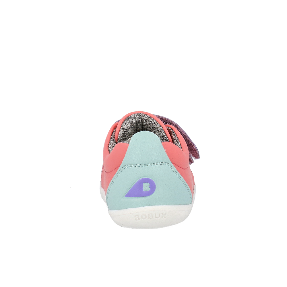 Bobux Step Up Grass Court Ocean Coral + Mauve Combo