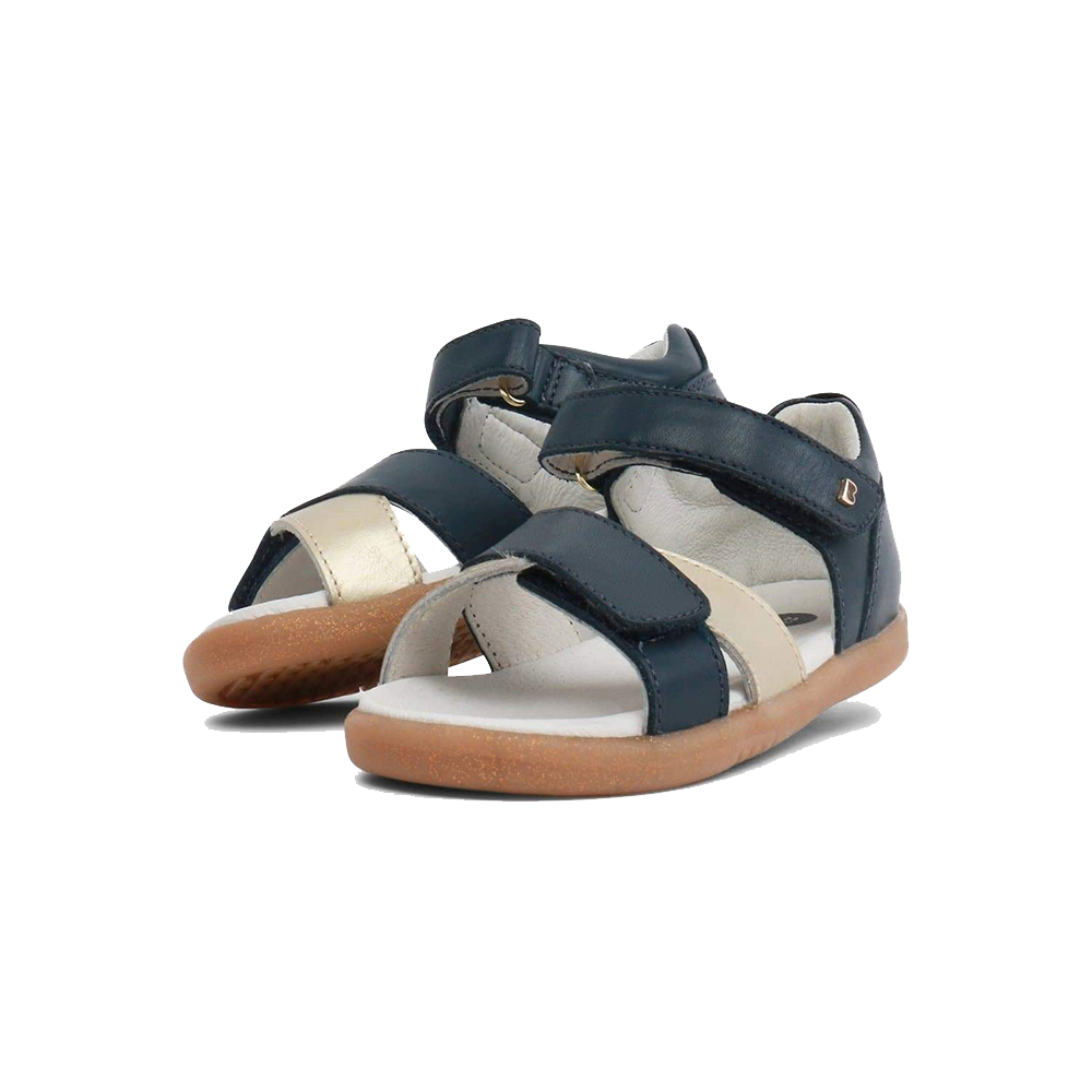 Bobux I-Walk Sail Open Sandal Kids Navy + Misty Gold
