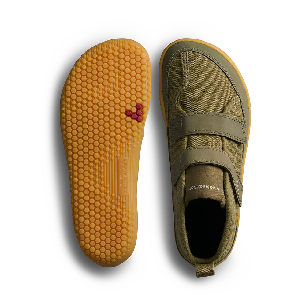 Vivobarefoot Gobi Utility Kids Dark Olive Sole Mechanics AU NZ