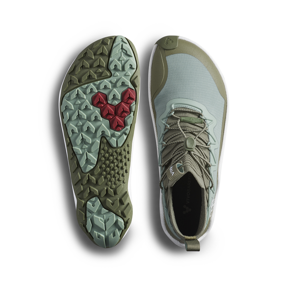 Vivobarefoot Primus Trail Flow Mid II Mens Glacial Green