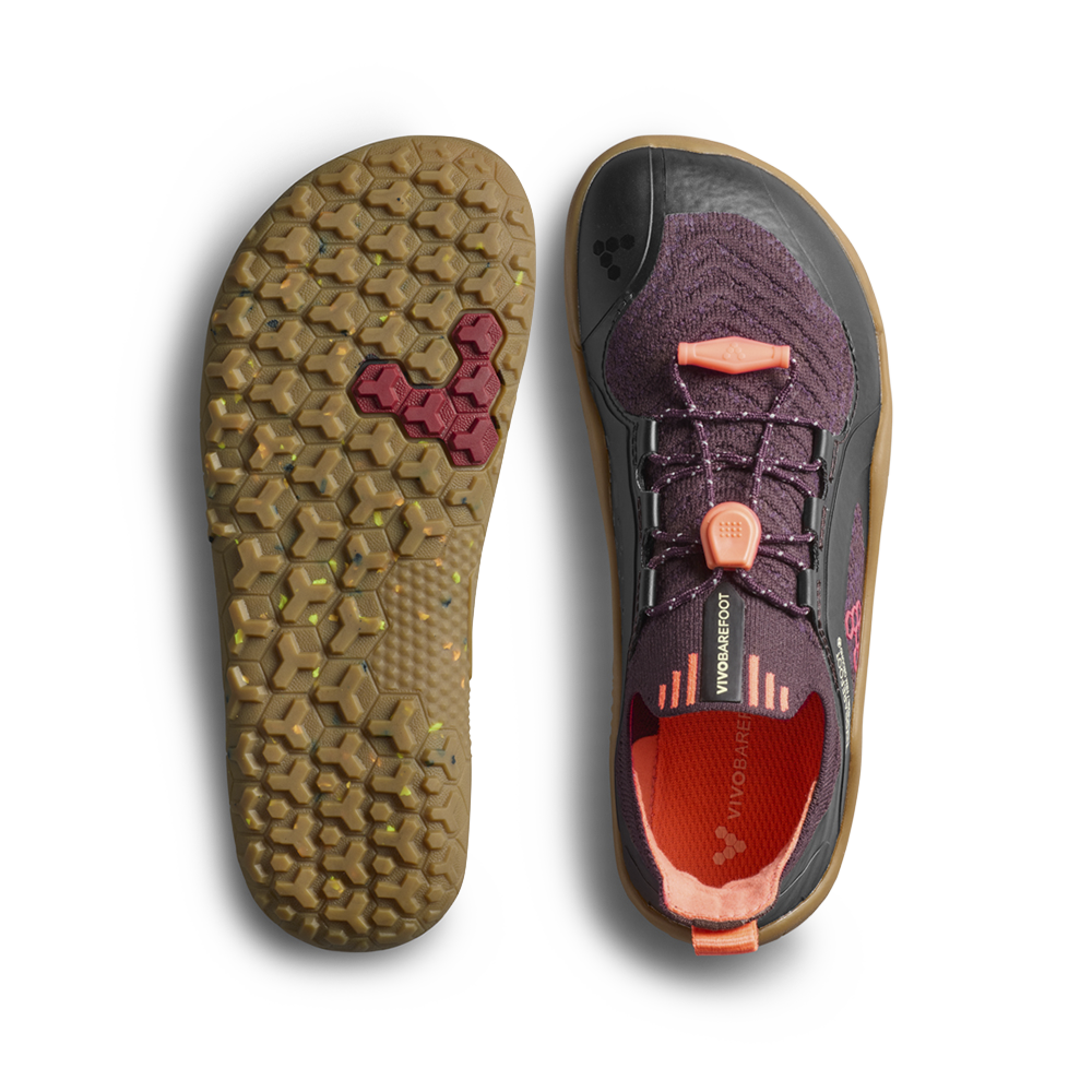 Vivobarefoot Primus Trail Knit FG Preschool Huckleberry/ Molten Lava