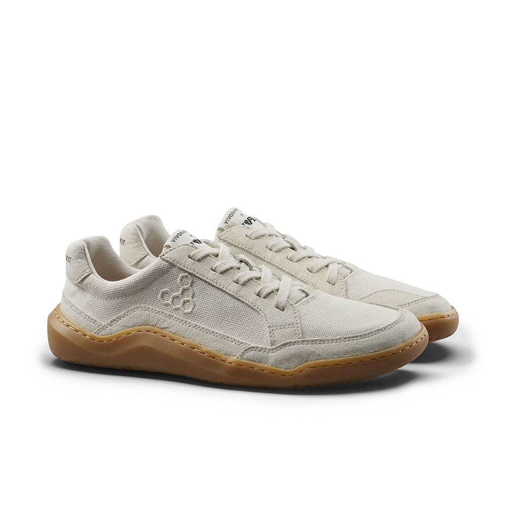 Vivobarefoot Gobi II Sneaker Premium Canvas Mens Natural White
