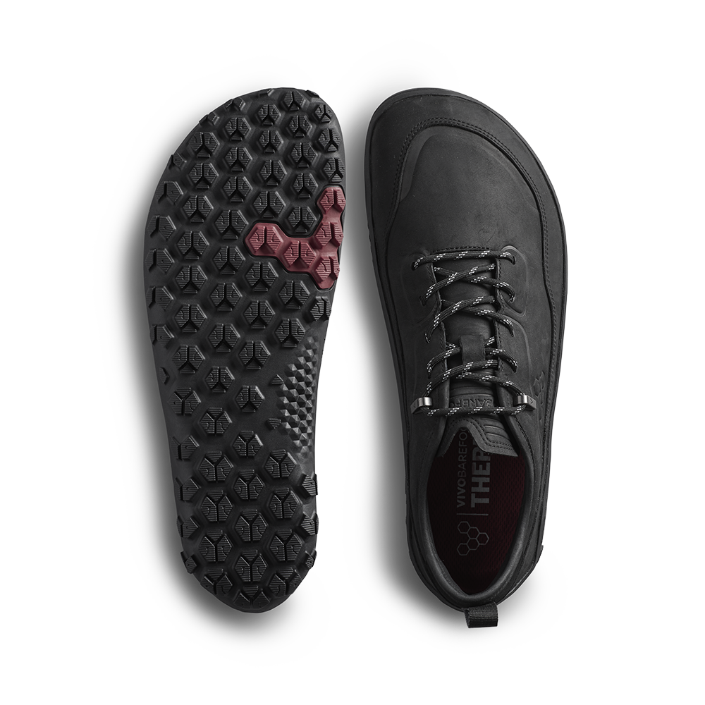 Vivobarefoot Tracker Leather At Low II Mens Obsidian
