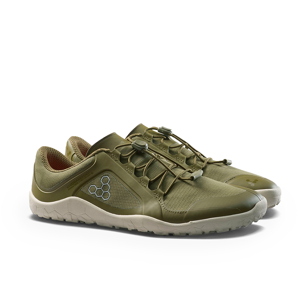 Vivobarefoot Primus Trail III All Weather FG Womens Dark Olive/White