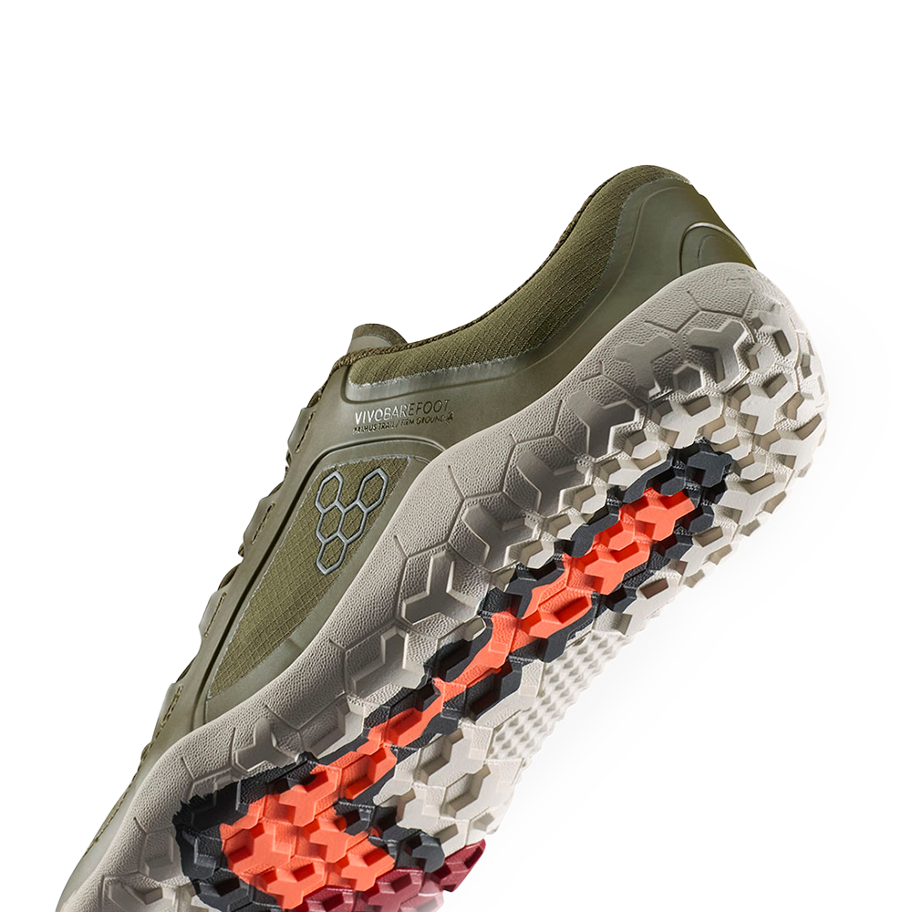 Vivobarefoot Primus Trail III All Weather FG Womens Dark Olive/White