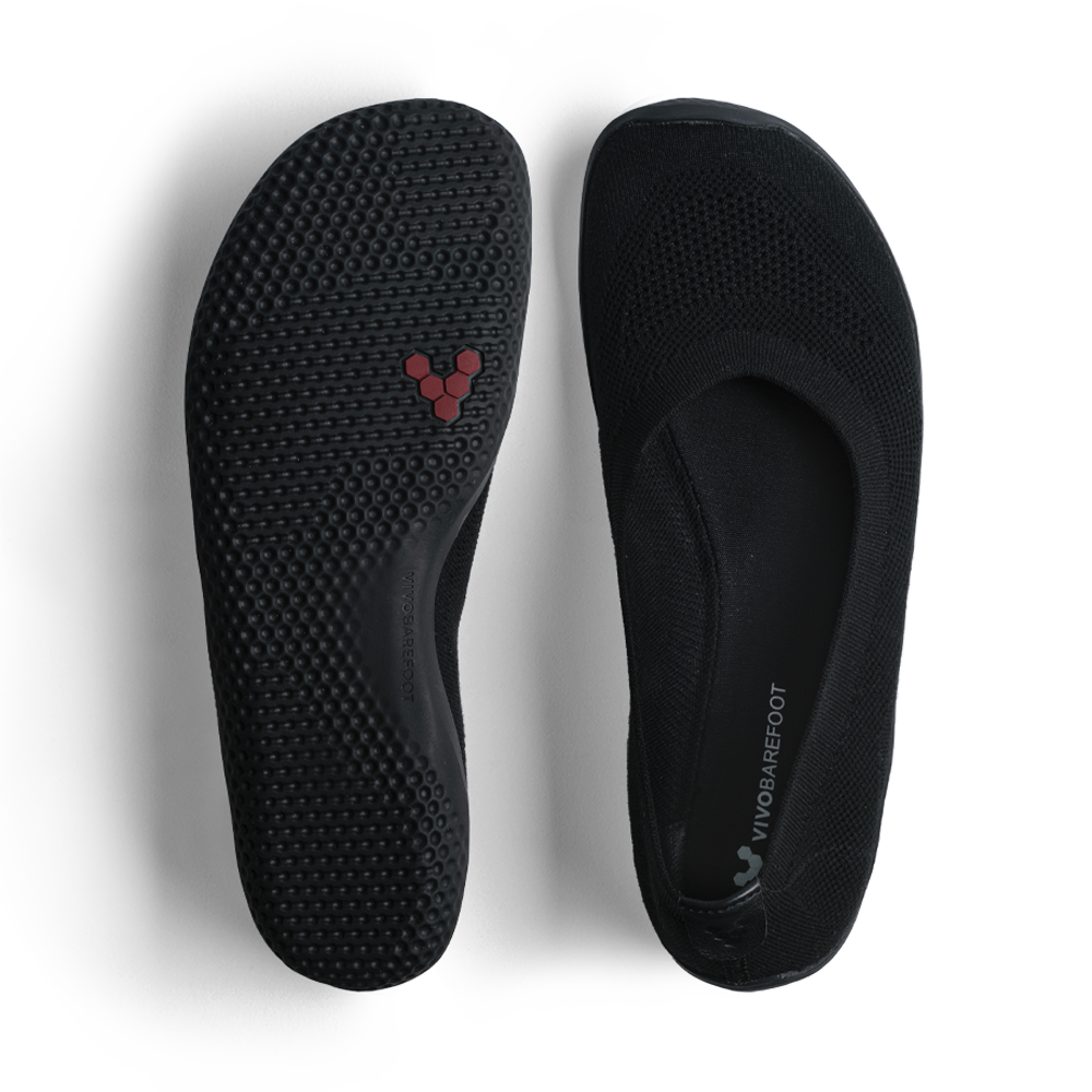 Vivobarefoot Primus Asana Yin Ballerina Knit Womens Obsidian