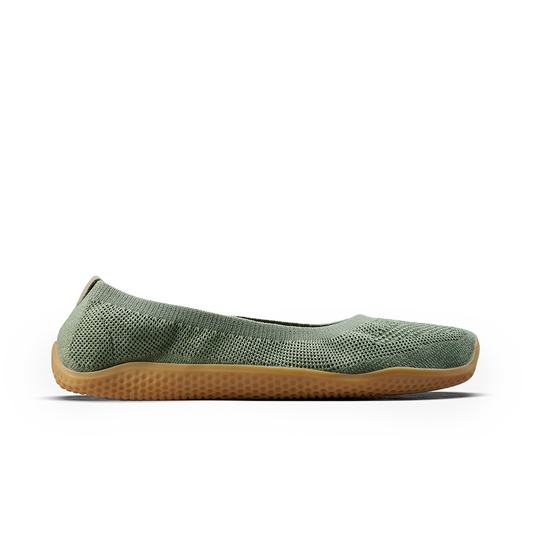 Vivobarefoot Asana Yin Ballerina Knit Womens Dusty Green