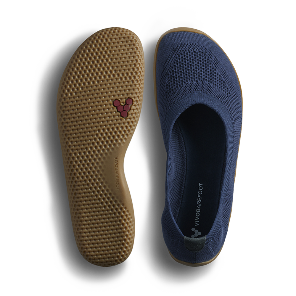 Vivobarefoot Asana Yin Ballerina Knit Womens Deep Ocean
