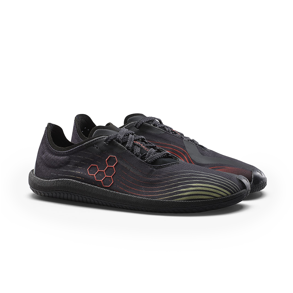 Vivobarefoot Primus Flow Womens Obsidian/Cherry Tomato