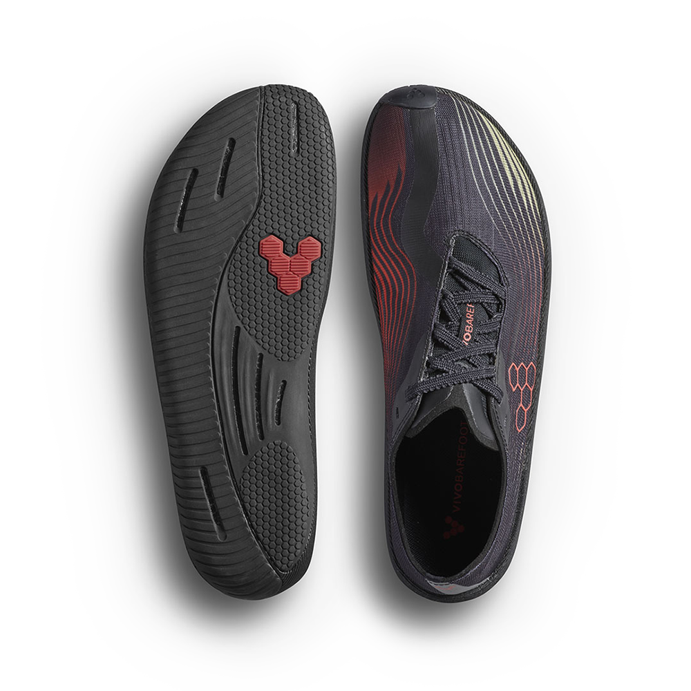 Vivobarefoot Primus Flow Womens Obsidian/Cherry Tomato