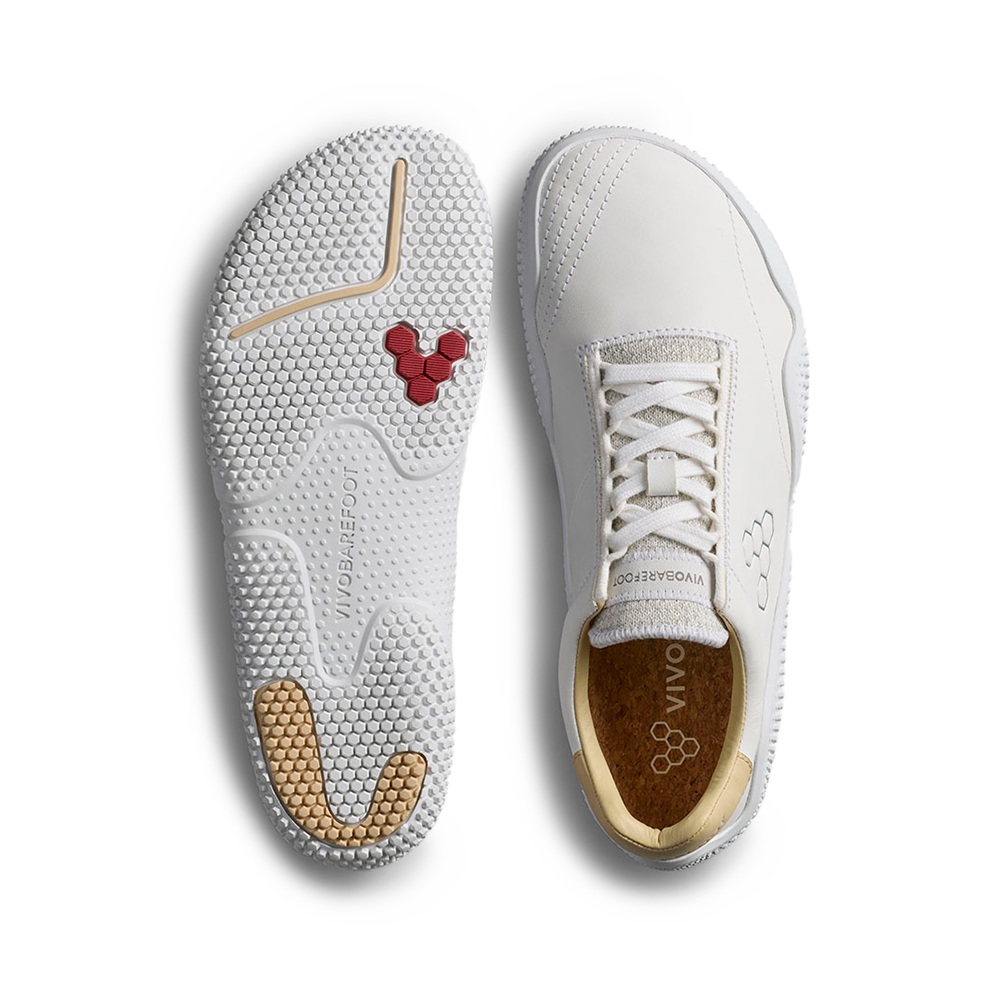 Vivobarefoot Motus Studio Sneaker Leather Mens Bright White