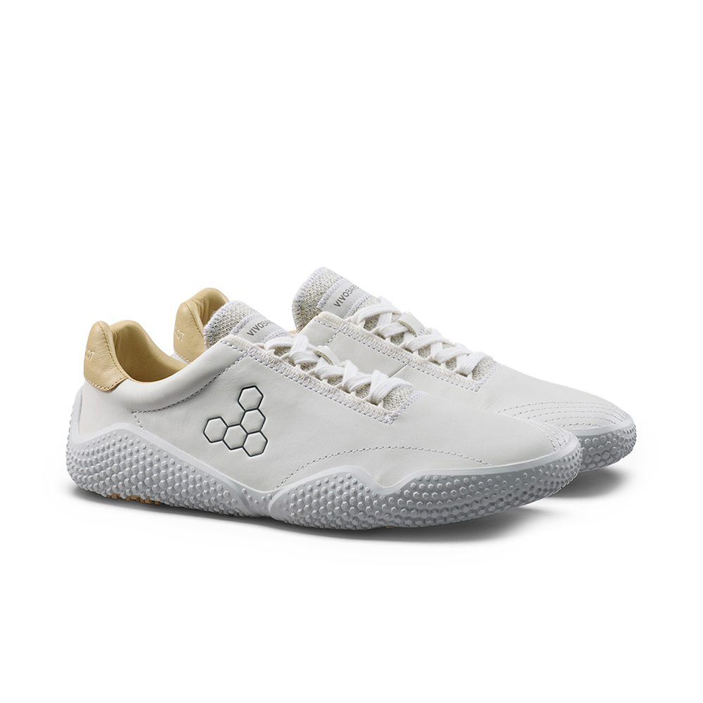Vivobarefoot Motus Studio Sneaker Leather Mens Bright White