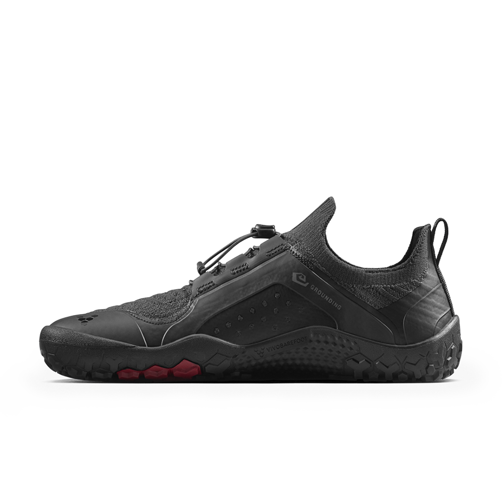 Vivobarefoot Primus Trail Knit FG Grounding Mens Obsidian/Obsidian