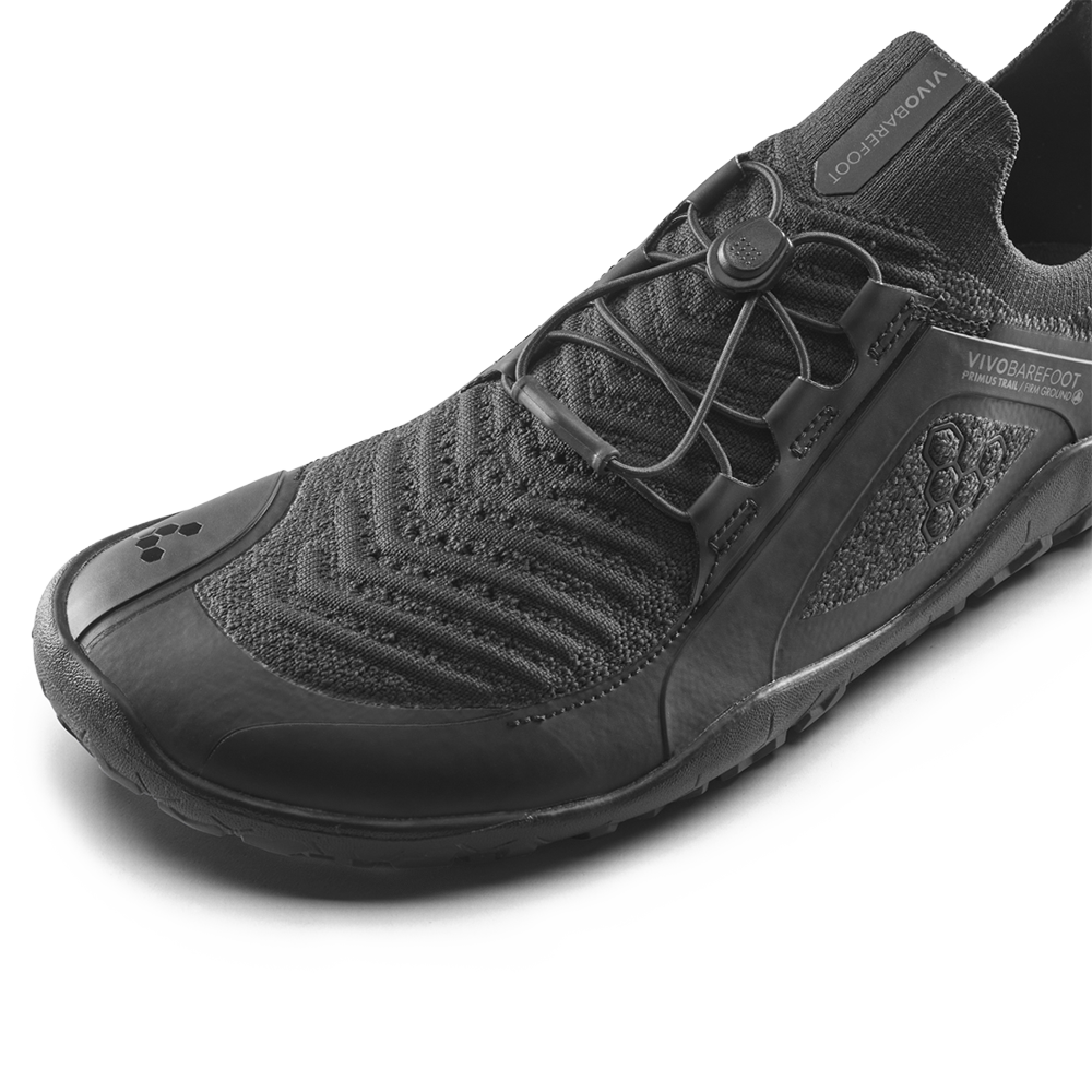 Vivobarefoot Primus Trail Knit FG Grounding Mens Obsidian/Obsidian