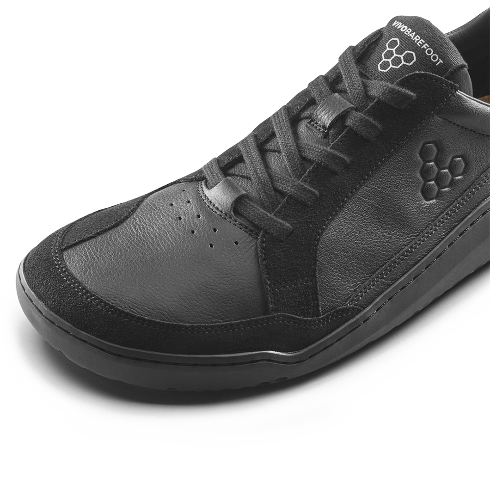 Vivobarefoot Gobi III Sneaker Leather Mens Triple Obsidian