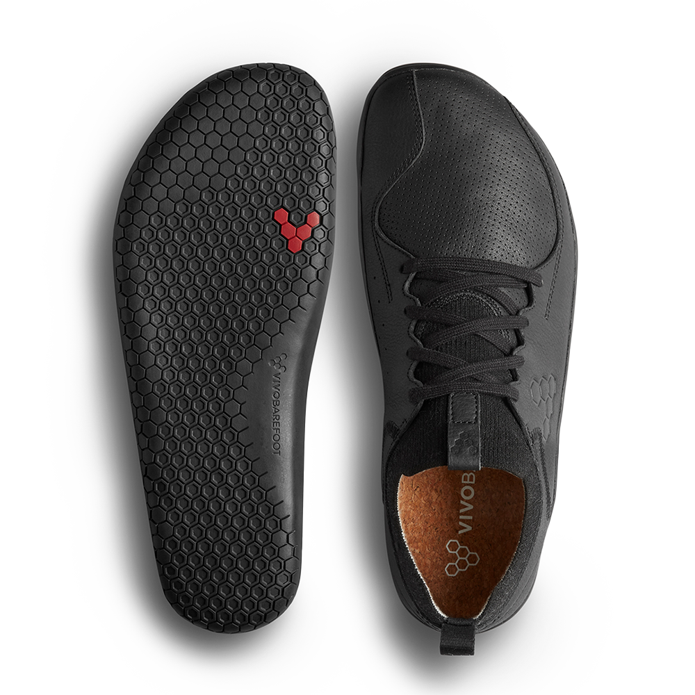 Vivobarefoot Primus Asana Leather Mens Obsidian