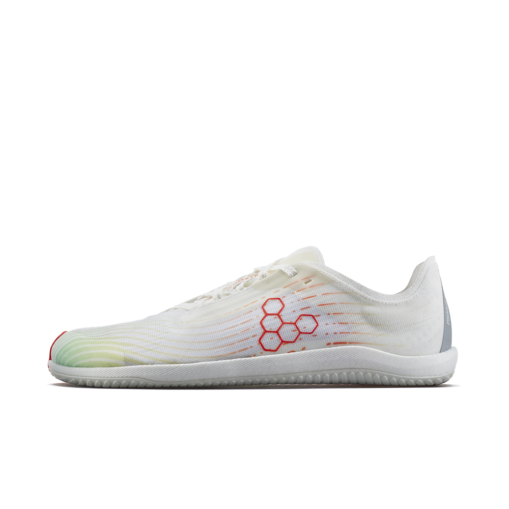Vivobarefoot Primus Flow Mens Bright White/ Neon Orange