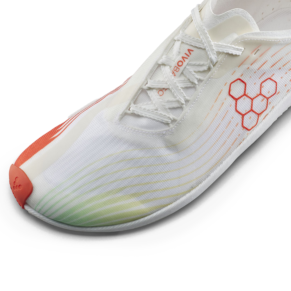 Vivobarefoot Primus Flow Mens Bright White/ Neon Orange