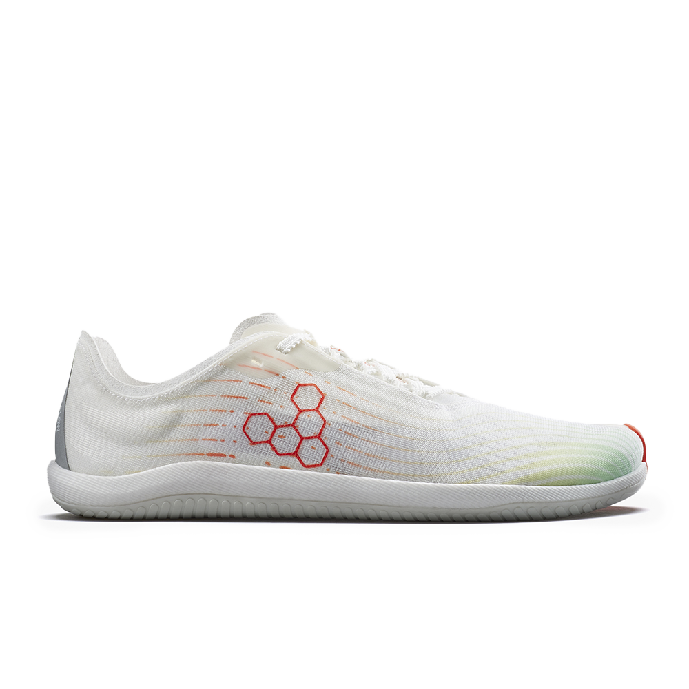 Vivobarefoot Primus Flow Mens Bright White/ Neon Orange