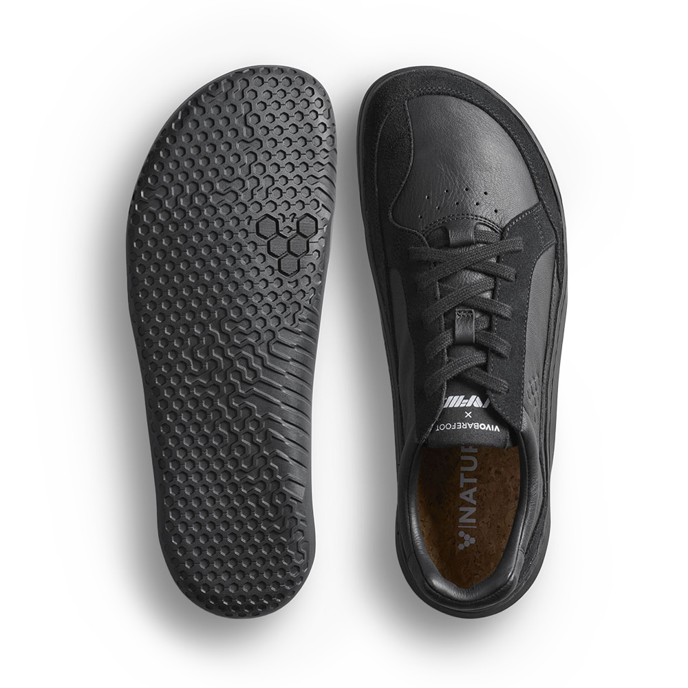 [PRE-ORDER] Vivobarefoot Gobi II Sneaker Premium Leather Mens Triple Obsidian (ETA. MID AUGUST)