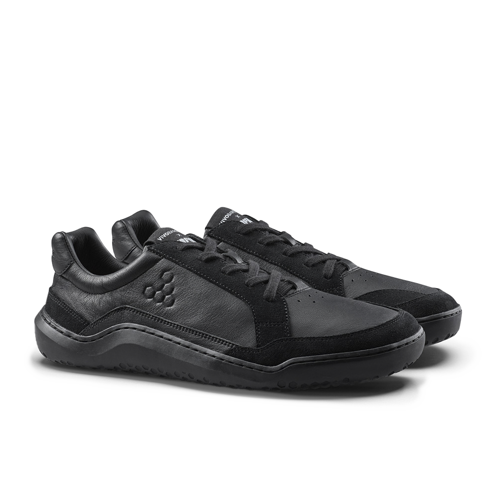 [PRE-ORDER] Vivobarefoot Gobi II Sneaker Premium Leather Mens Triple Obsidian (ETA. MID AUGUST)