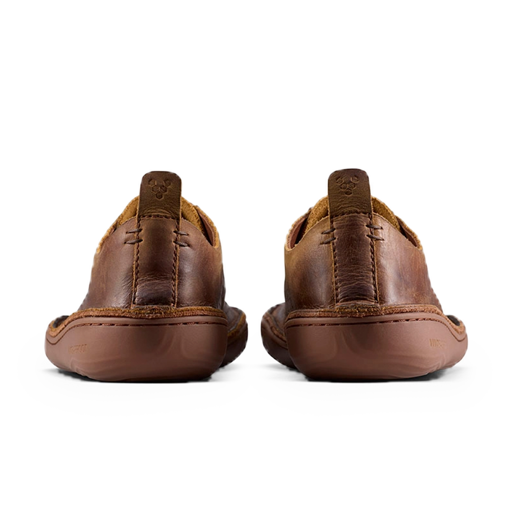 Vivobarefoot Sensus Moc Lace Up Leather Mens Dark Tan