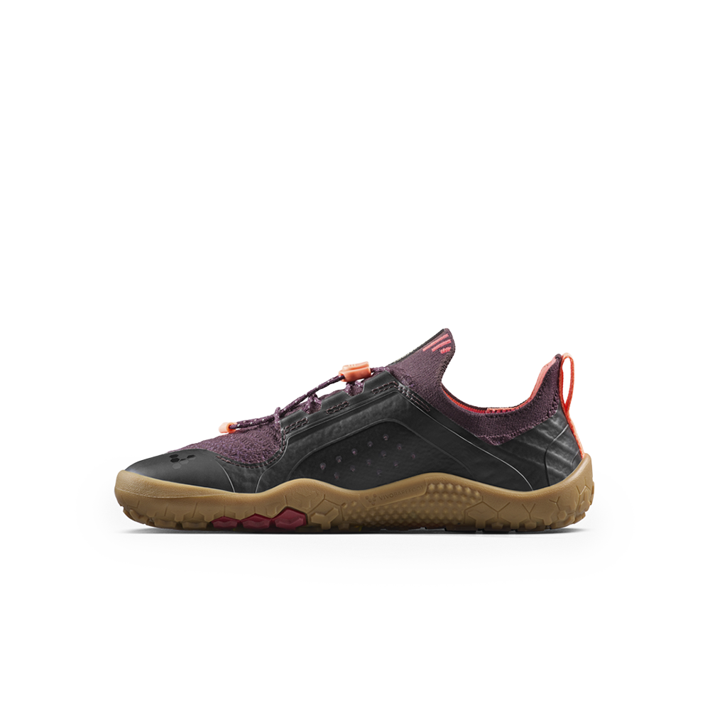 Vivobarefoot Primus Trail Knit FG Juniors Huckleberry/ Molten Lava