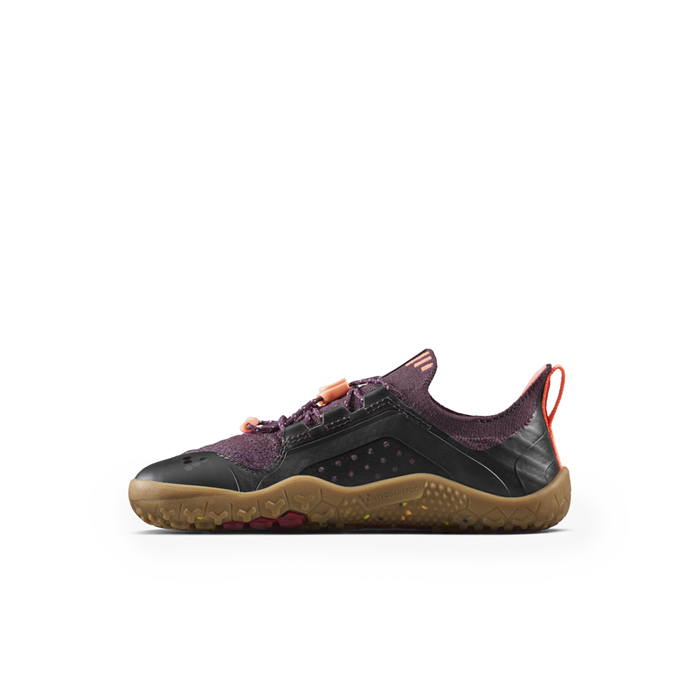 Vivobarefoot Primus Trail Knit FG Preschool Huckleberry/ Molten Lava