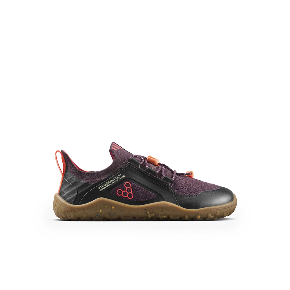 Vivobarefoot Primus Trail Knit FG Preschool Huckleberry/ Molten Lava