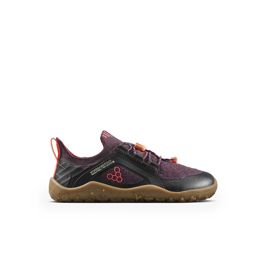 Vivobarefoot Primus Trail Knit FG Preschool Huckleberry/ Molten Lava