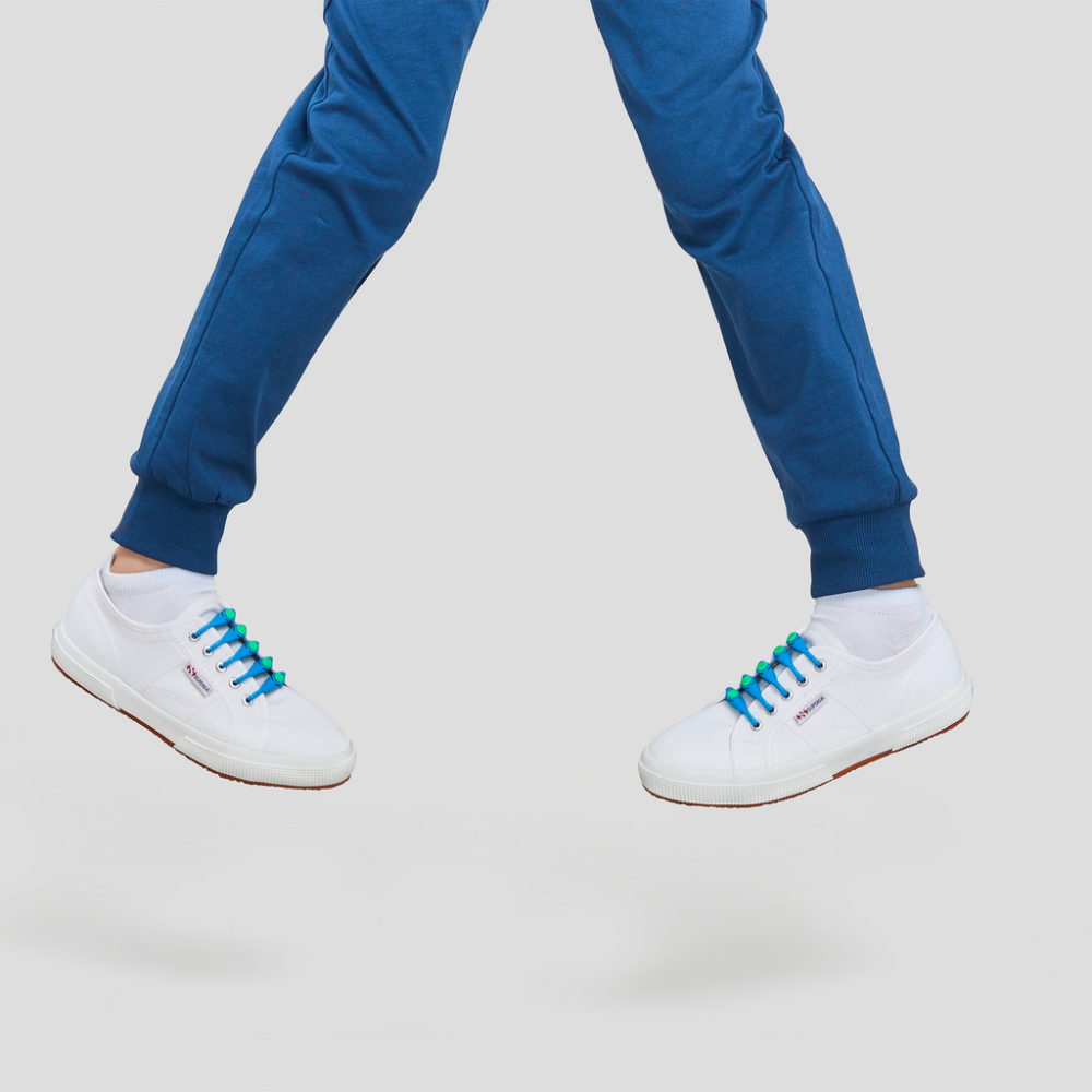 Hickies Kids Lacing System Electric Blue Sole Mechanics AU Sole Mechanics Australia New Zealand