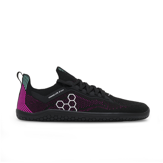 Vivobarefoot Primus Lite Knit Womens Obsidian/Vibrant Pink