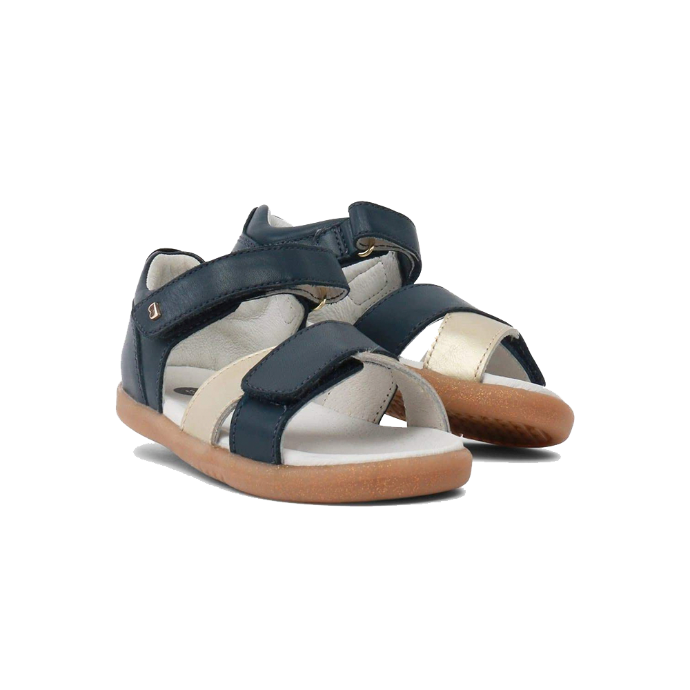 Bobux I-Walk Sail Open Sandal Kids Navy + Misty Gold